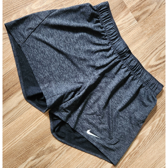 Nike Dri-Fit Lounge Shorts Size Medium Gray Black Spacedye - Picture 1 of 5